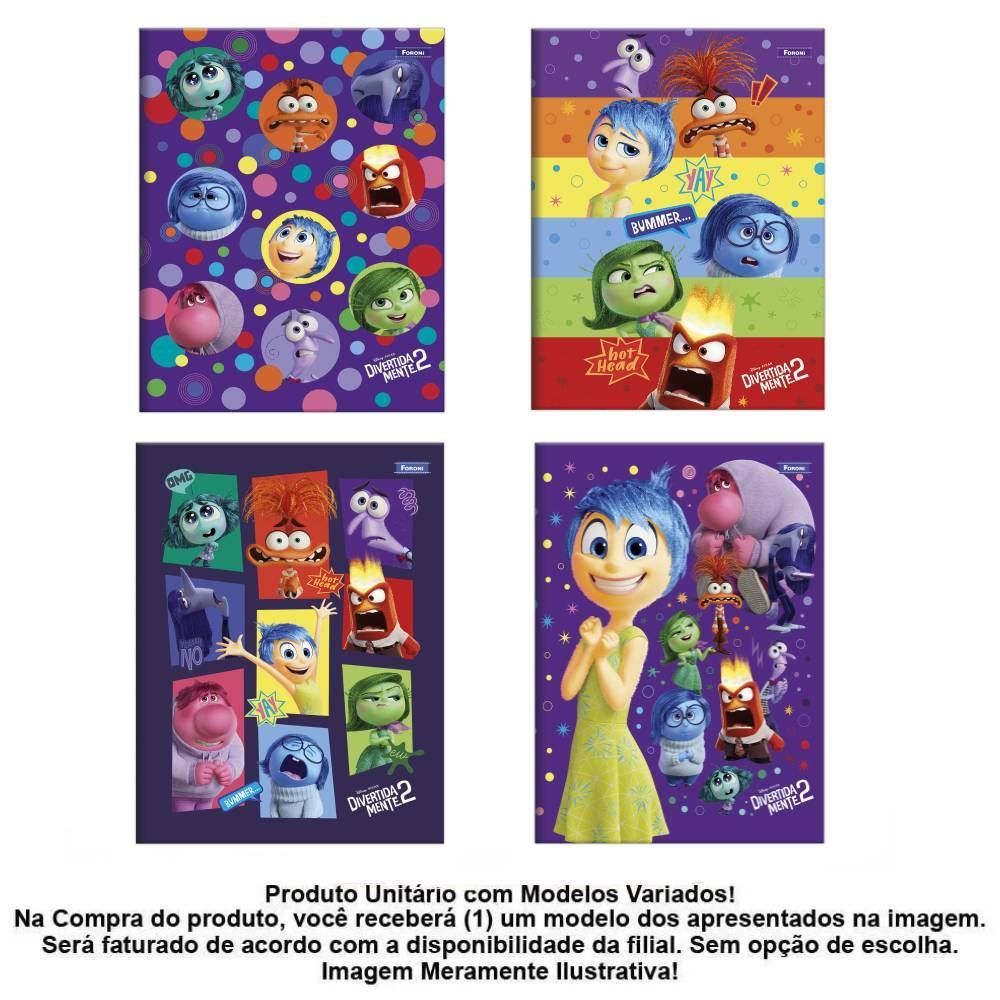 Caderno Capa Dura 1/4 Divertidamente 80 Folhas Foroni - Sortido