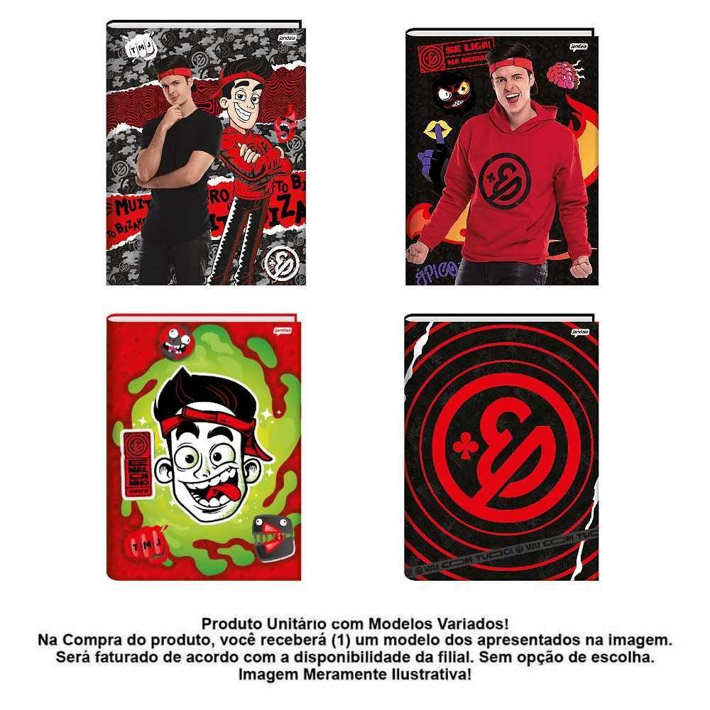 Caderno Capa Dura 1/4 Enaldinho 80 Folhas Jandaia - Sortido