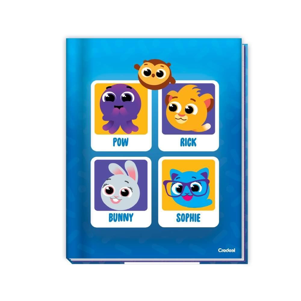 Caderno Capa Dura Bolofofos 80 Folhas Credeal - Sortido