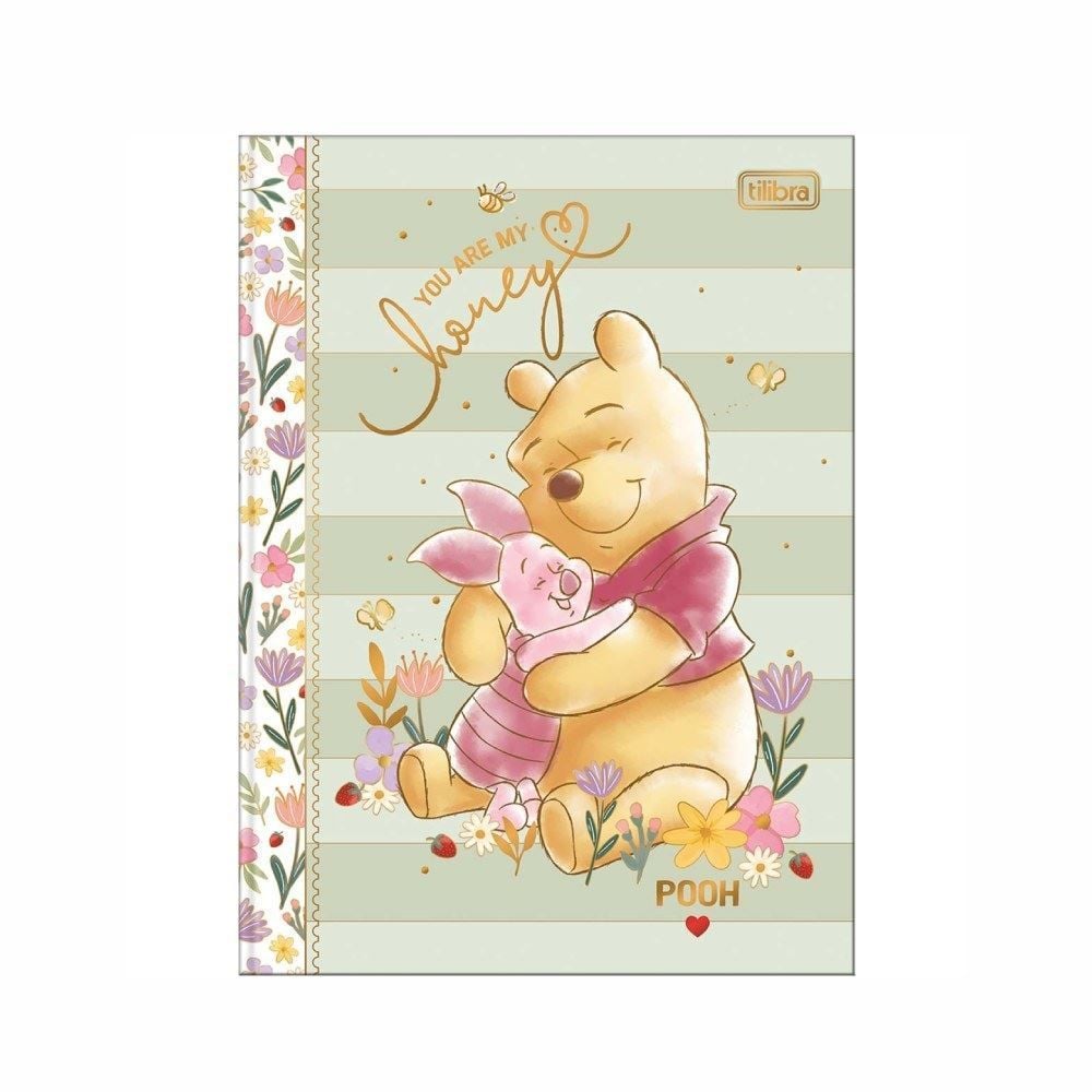 Caderno Capa Dura College Pooh 80 Folhas Tilibra - Sortido