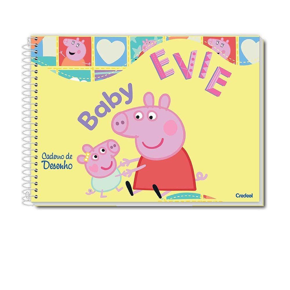 Caderno Cartografia e Desenho Peppa Pig 80 Folhas Credeal - Sortido