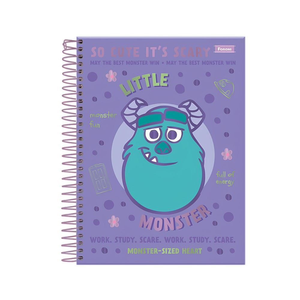 Caderno Colegial Espiral Papel de Carta Sulley 80 Folhas Foroni - Sortido