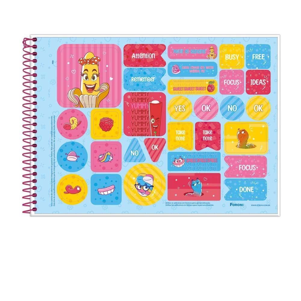 Caderno Cartografia e Desenho Plus Fini 80 Folhas Foroni - Sortido