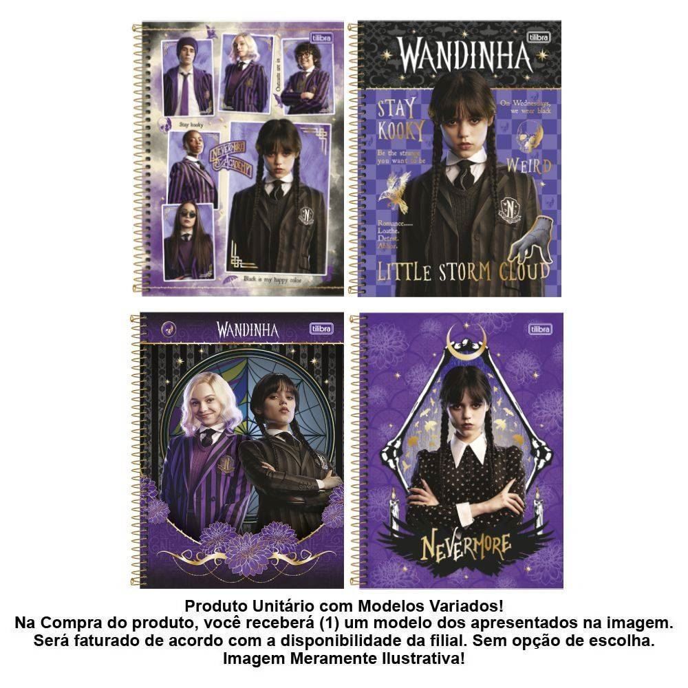 Caderno Espiral 1 Matéria Universitário Wandinha Tilibra - Sortido
