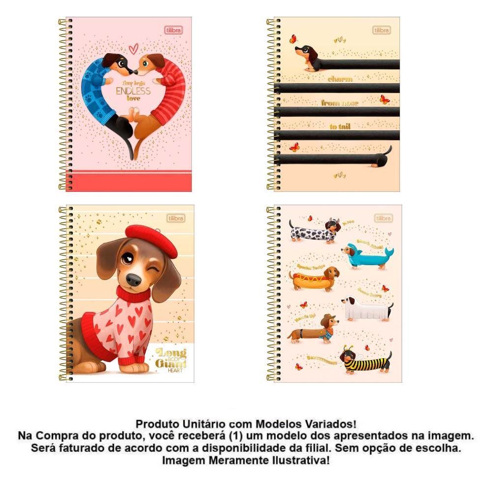 Caderno Espiral Capa Dura 1/4 Brownie 80 Folhas Tilibra - Sortido
