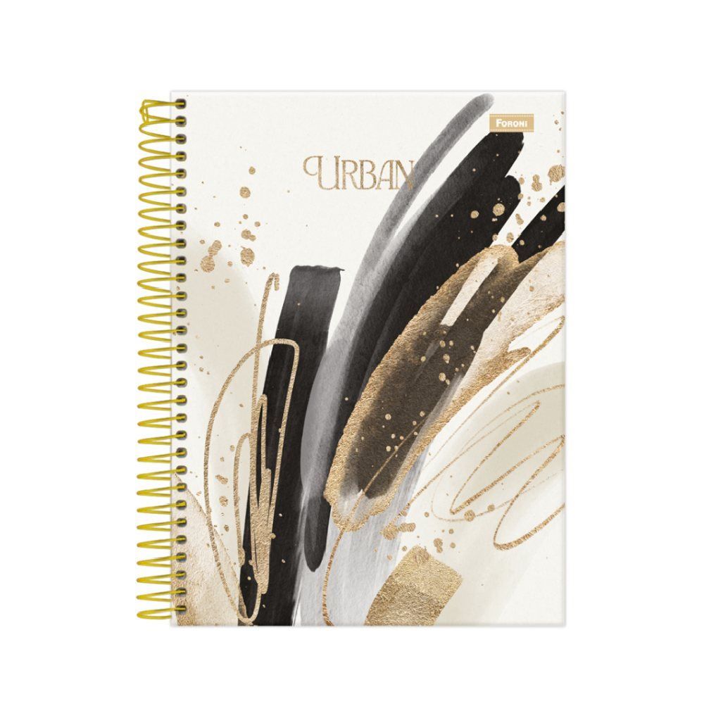 Caderno Espiral Capa Dura Urban 160 Folhas Foroni - Sortido