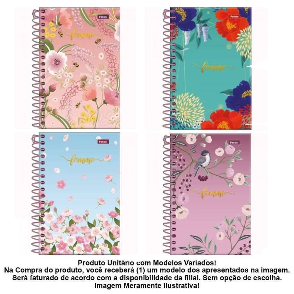 Caderno Espiral Femme 10 Matérias Universitário Foroni - Sortido
