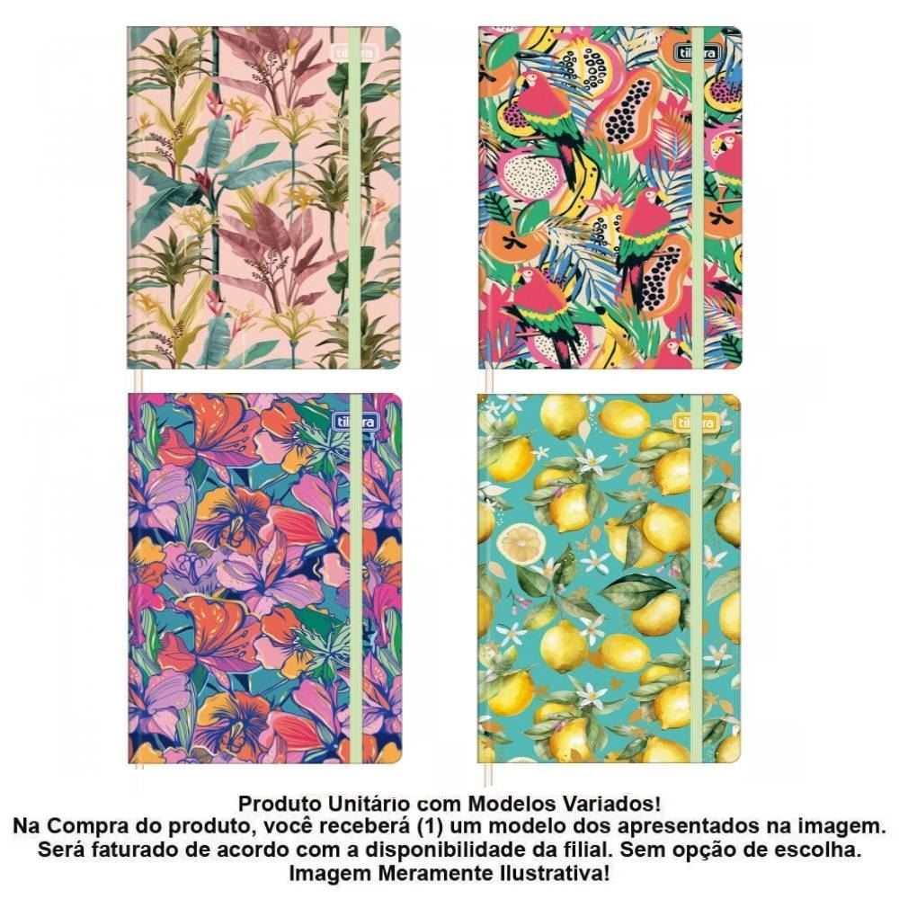 Caderno Sem Pauta Costurado Trend 80 Folhas Tilibra - Sortido