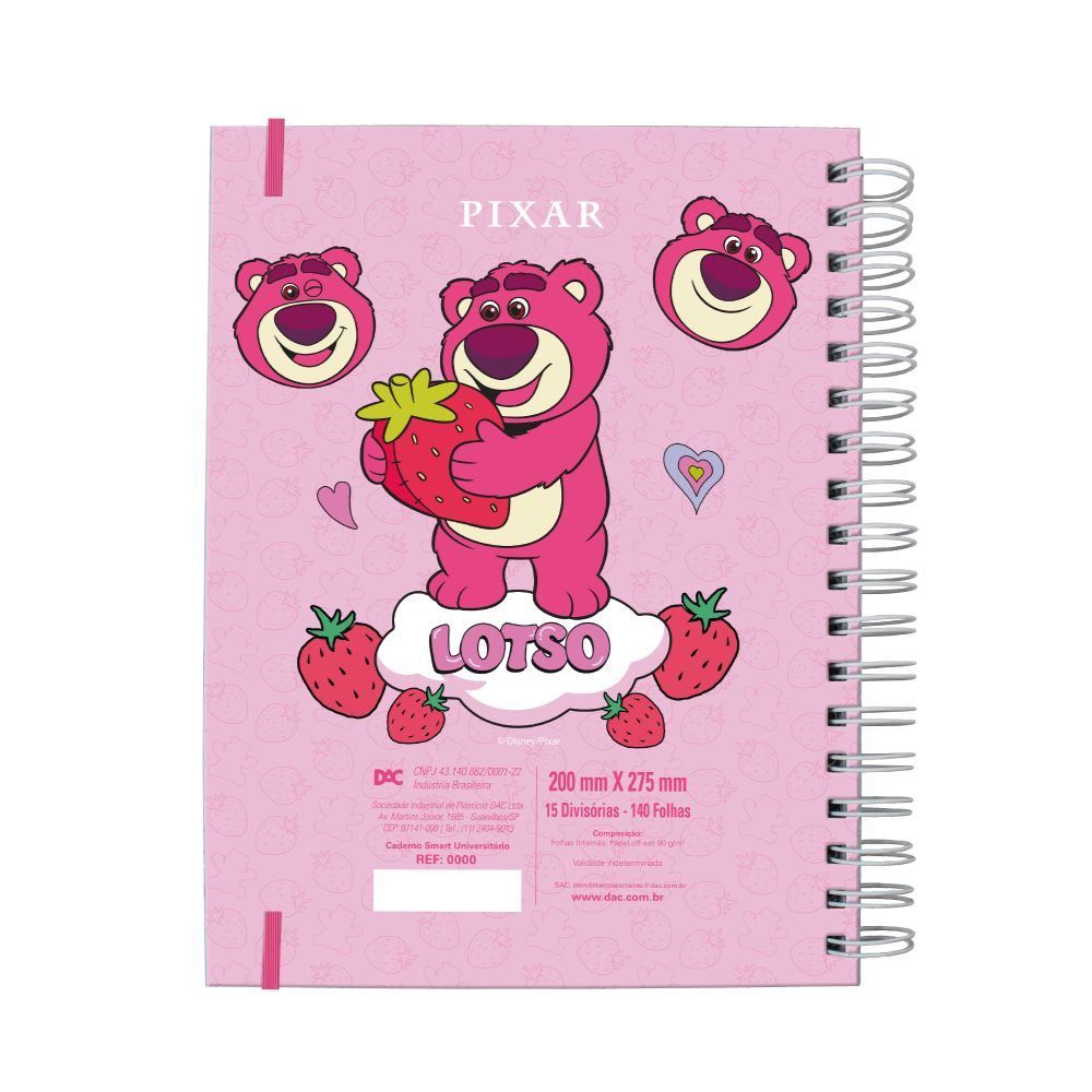 Caderno Smart Universitário Lotso Dac - 140 Folhas