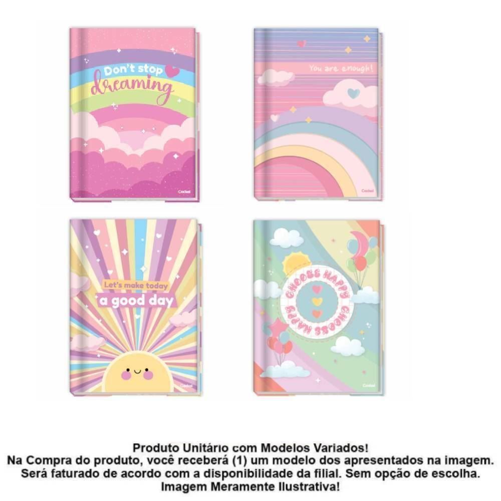 Caderno Universitário Capa Dura Costurado Credeal - Sortidos
