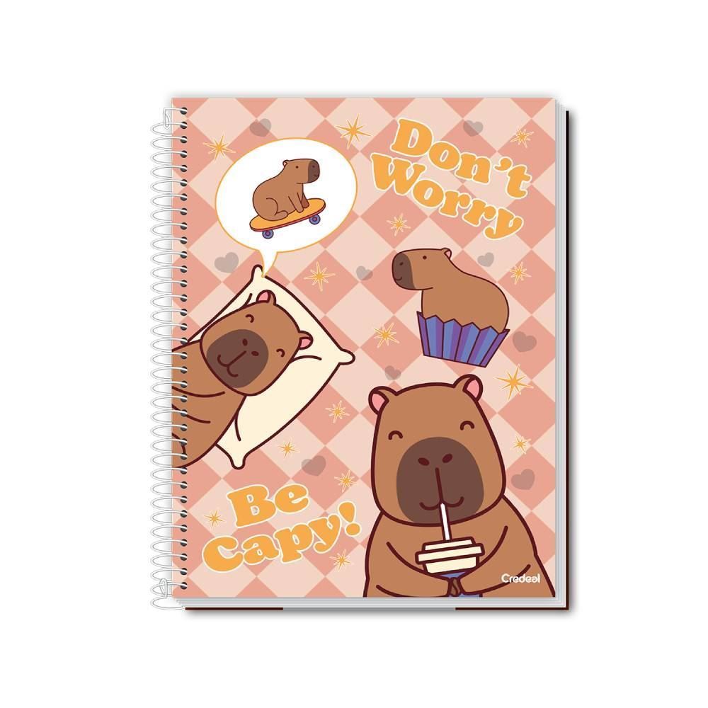 Caderno Universitário Capa Dura Espiral 10 Matérias 160 Folhas