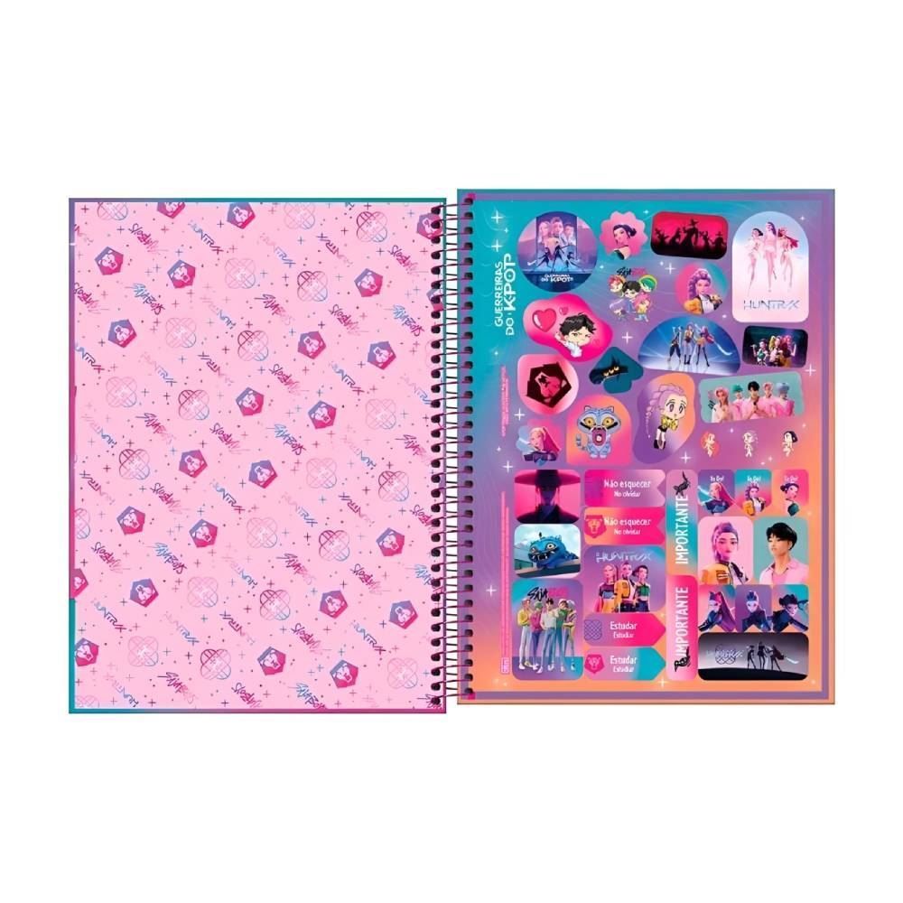 Caderno Universitário Capa Dura Guerreiras do K-Pop 160 Folhas Tilibra - Sortido