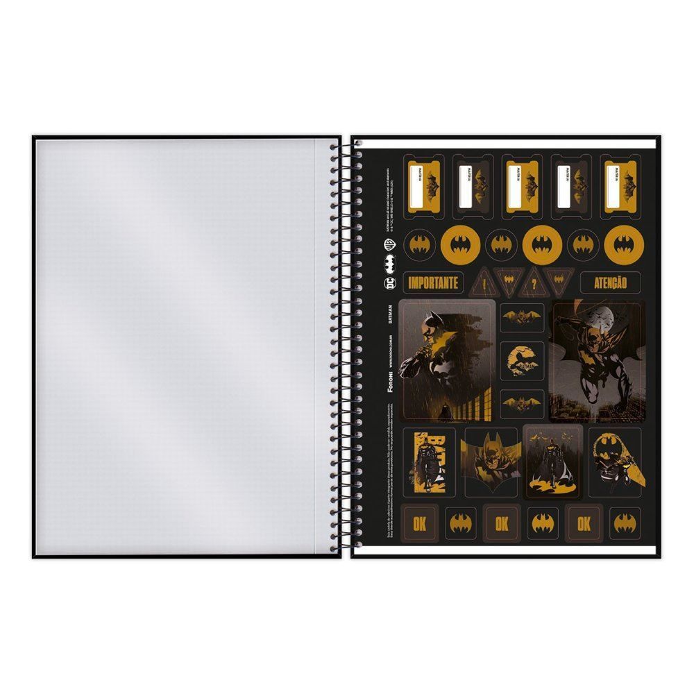 Caderno Universitário Espiral Batman 80 Folhas Foroni - Sortido