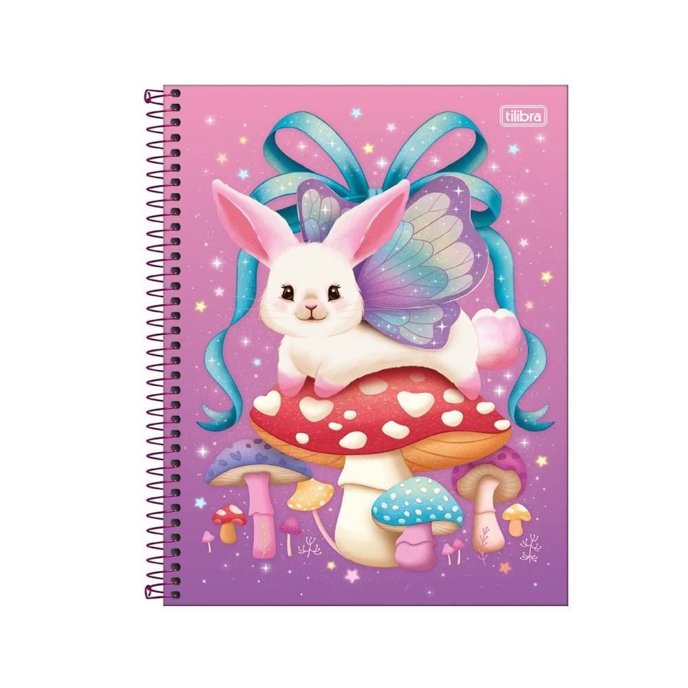Caderno Universitário Espiral Bunnyfly 80 Folhas Tilibra - Sortido