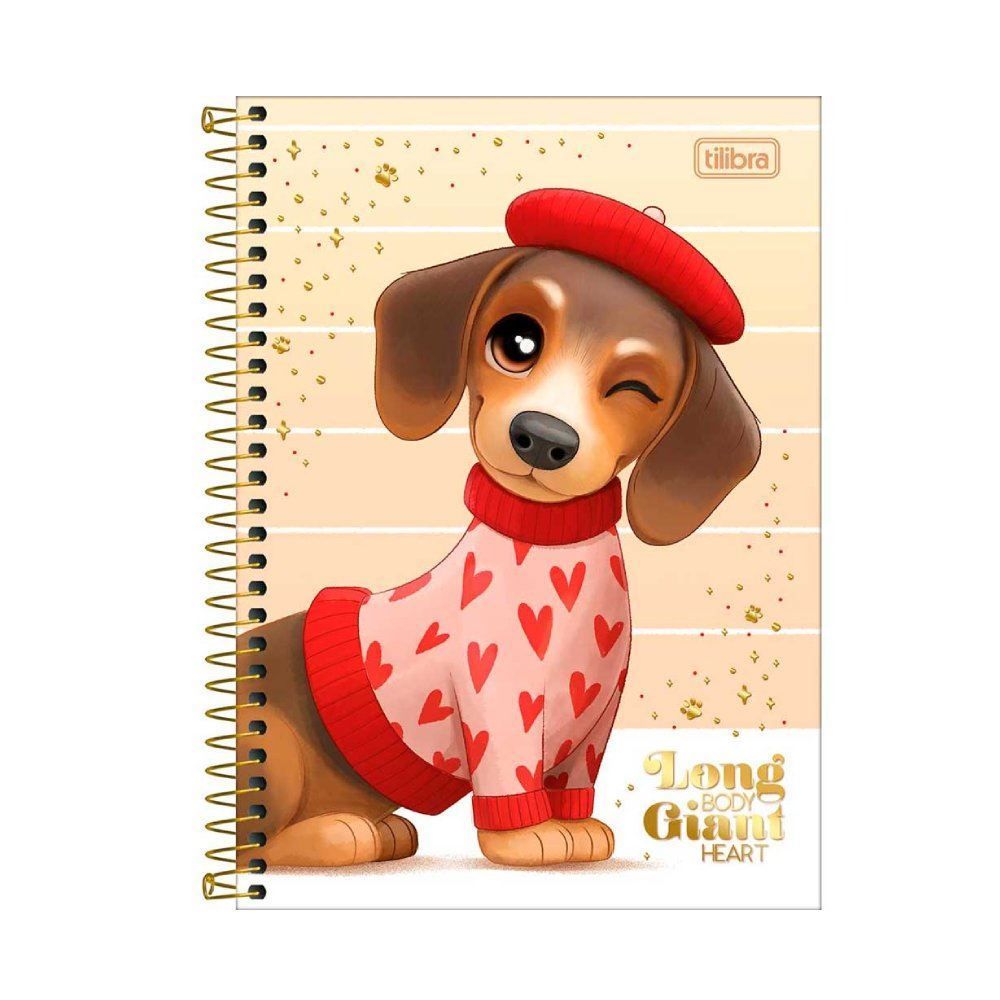 Caderno Universitário Espiral Capa Dura Brownie 80 Folhas Tilibra - Sortido