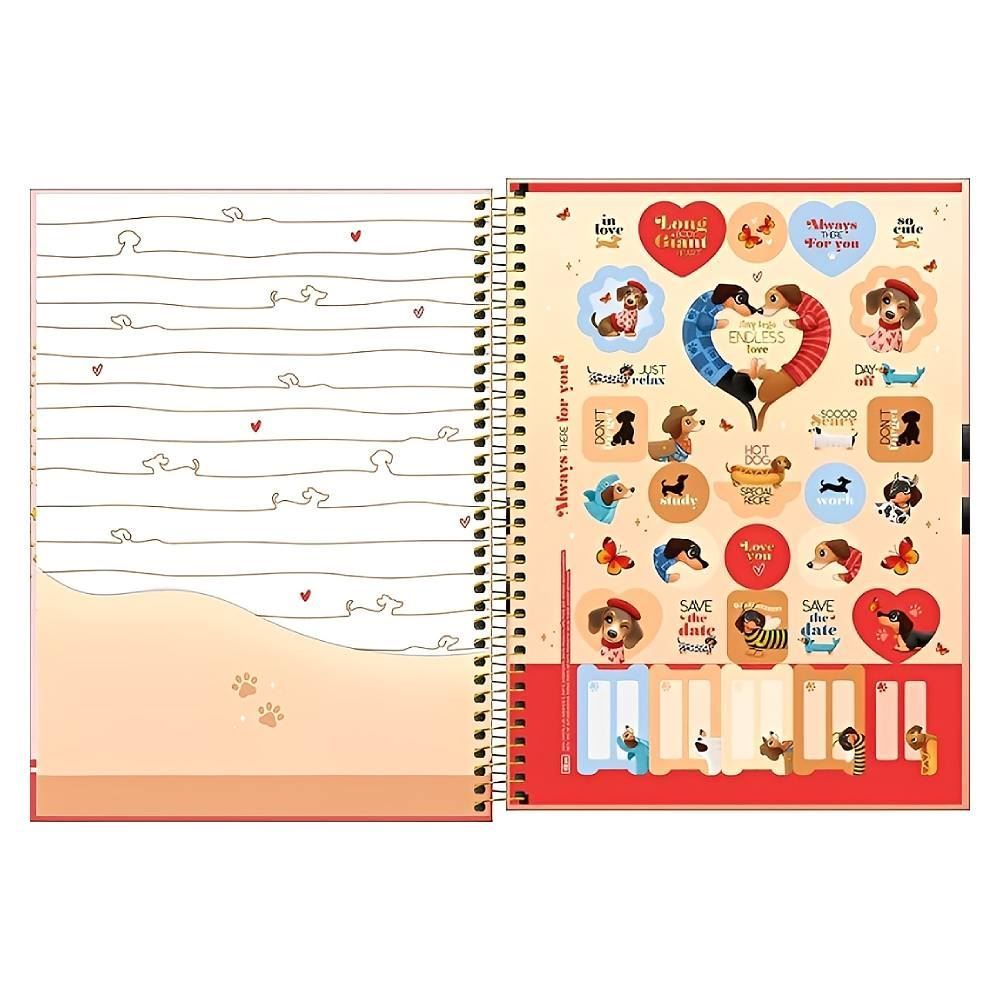 Caderno Universitário Espiral Capa Dura Brownie 80 Folhas Tilibra - Sortido