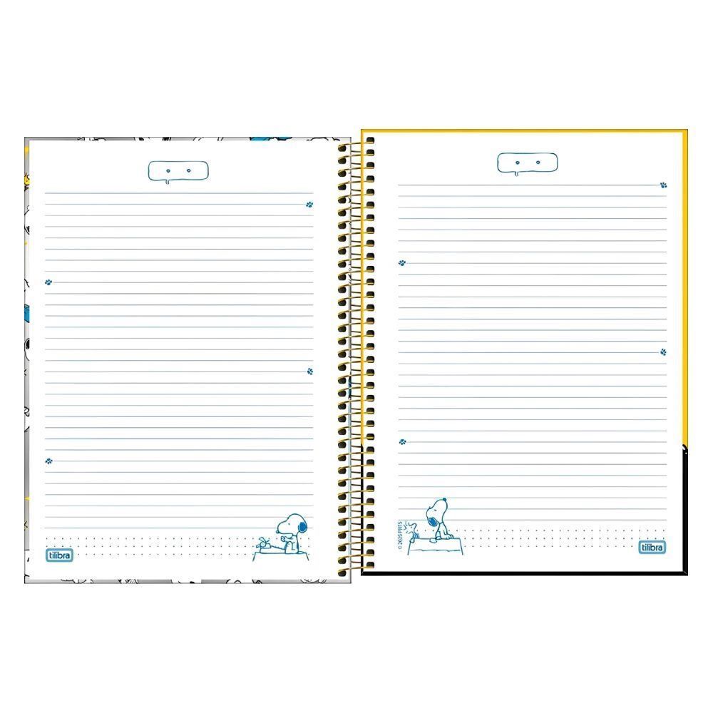 Caderno Universitário Espiral Capa Dura Snoopy Core 80 Folhas Tilibra - Sortido