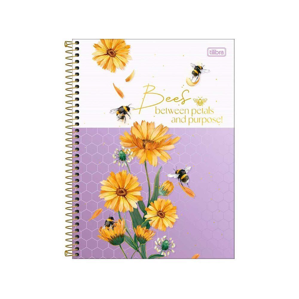 Caderno Universitário Espiral Connect 160 Folhas Honey Bee Tilibra - Sortido 