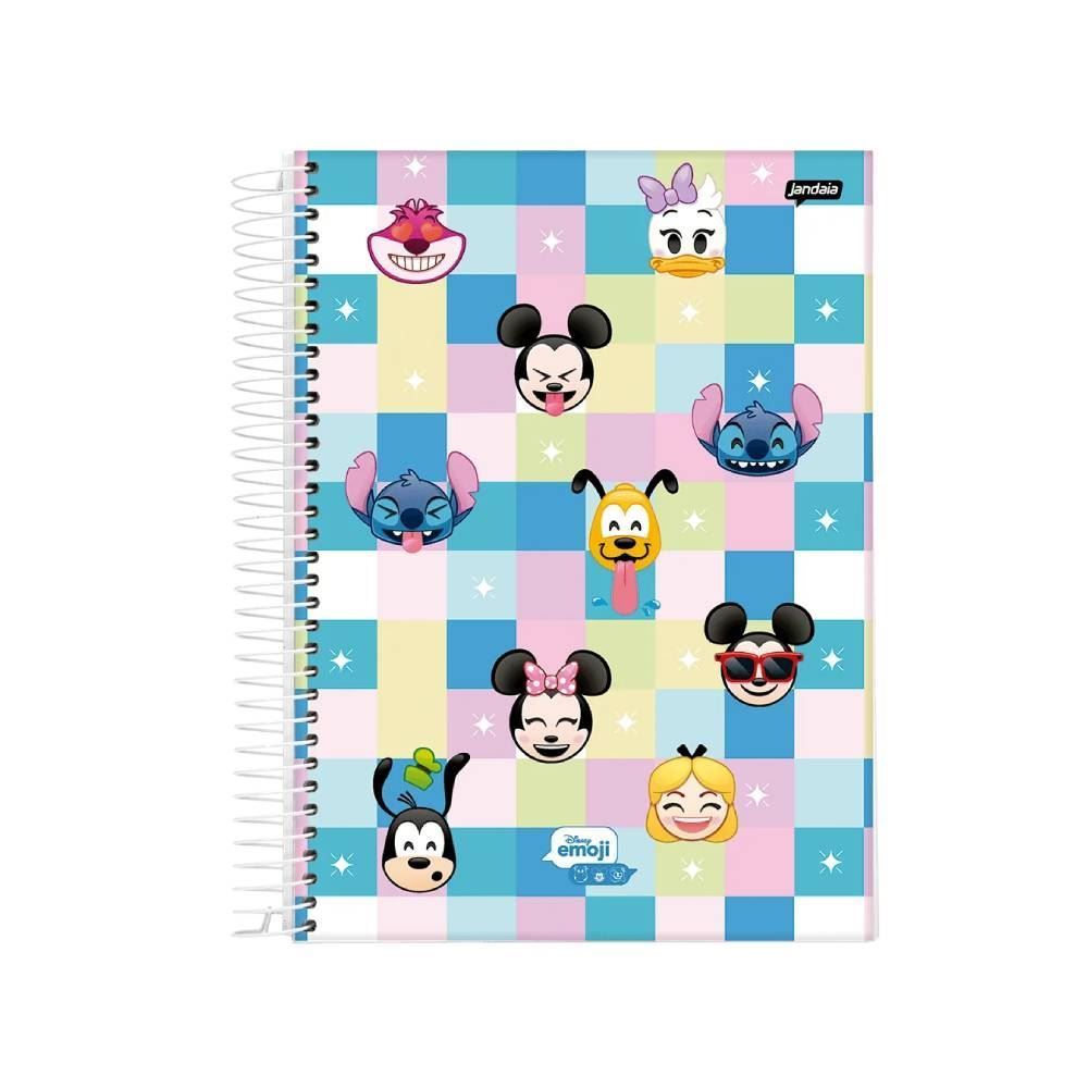 Caderno Universitário Espiral Disney Emoji 80 Folhas Jandaia - Sortido