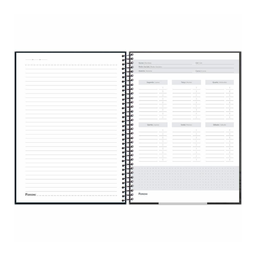 Caderno Universitário Espiral Freewave 240 Folhas Foroni - Sortido