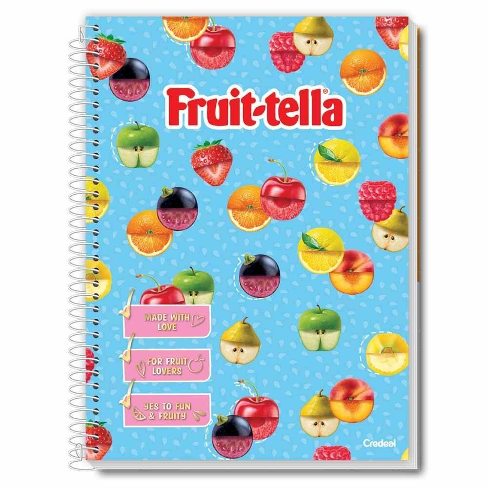 Caderno Universitário Espiral Fruit-Tella 80 Folhas Credeal - Sortido