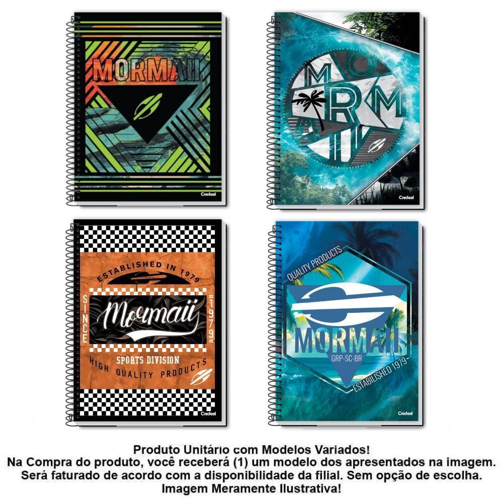 Caderno Universitário Espiral Mormaii 160 Folhas Credeal - Sortido