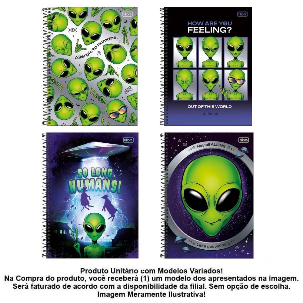 Caderno Universitário Espiral Orbit 80 Folhas Tilibra - Sortido