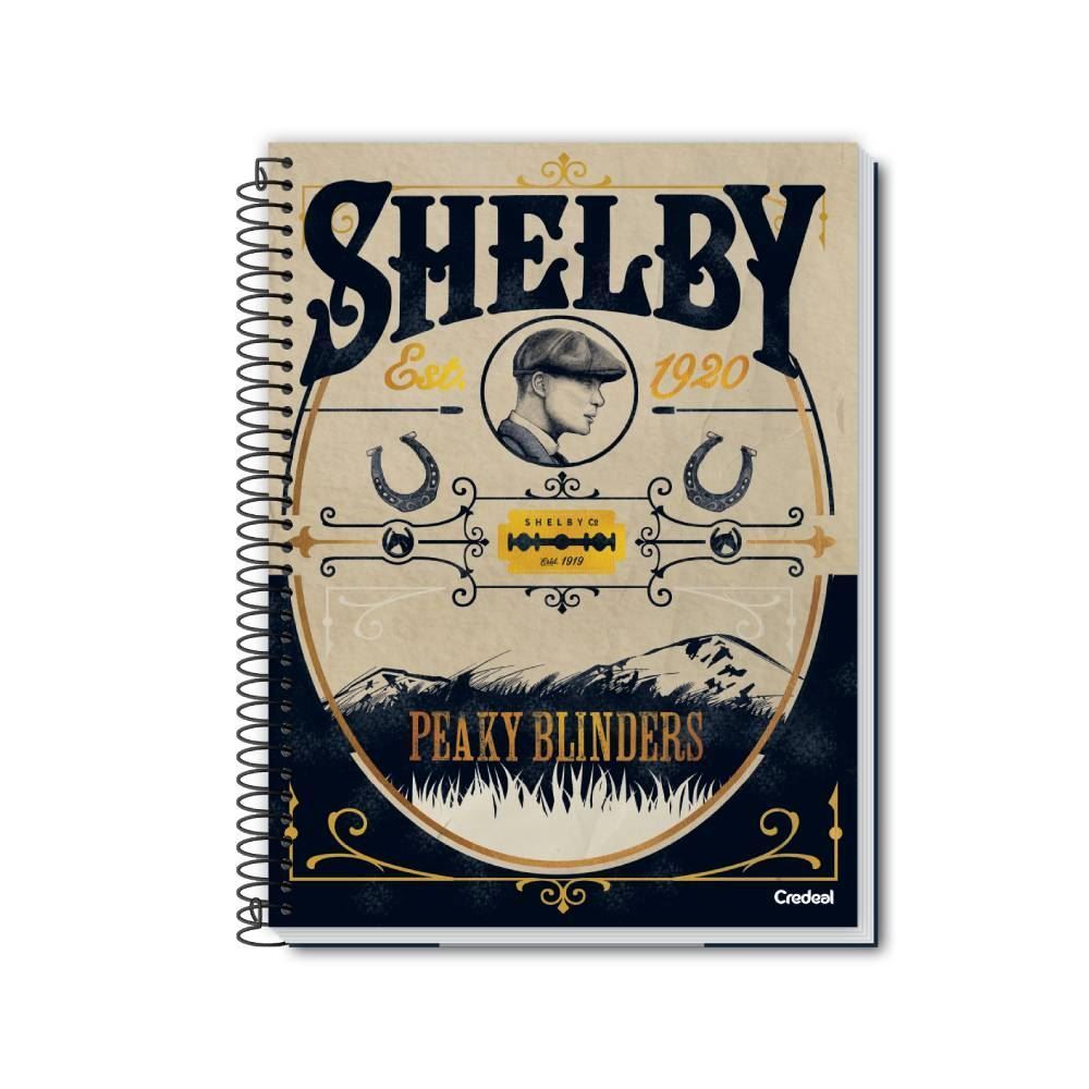 Caderno Universitário Espiral Peaky Blinders 160 Folhas Credeal - Sortido