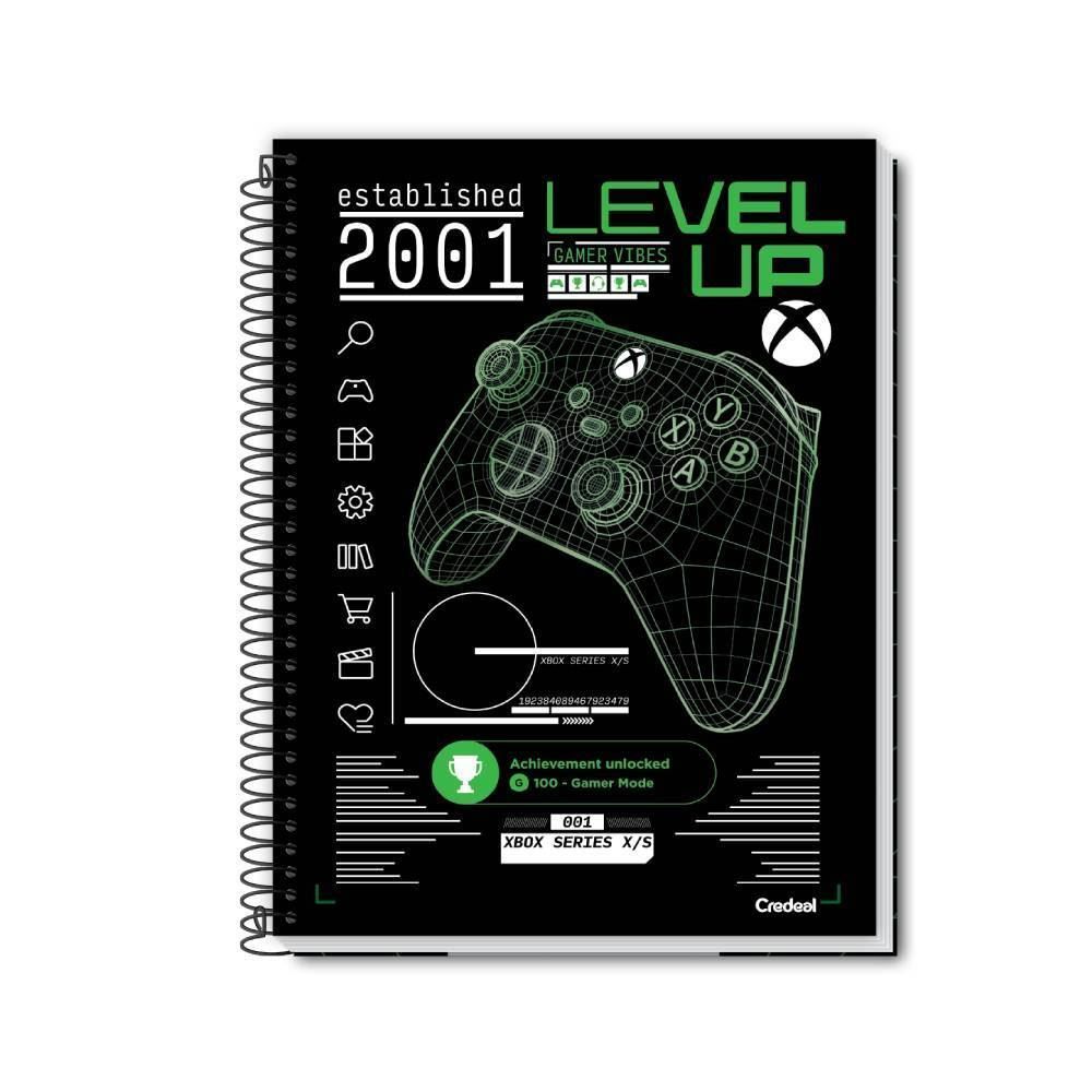 Caderno Universitário Espiral Xbox 80 Folhas Credeal - Sortido