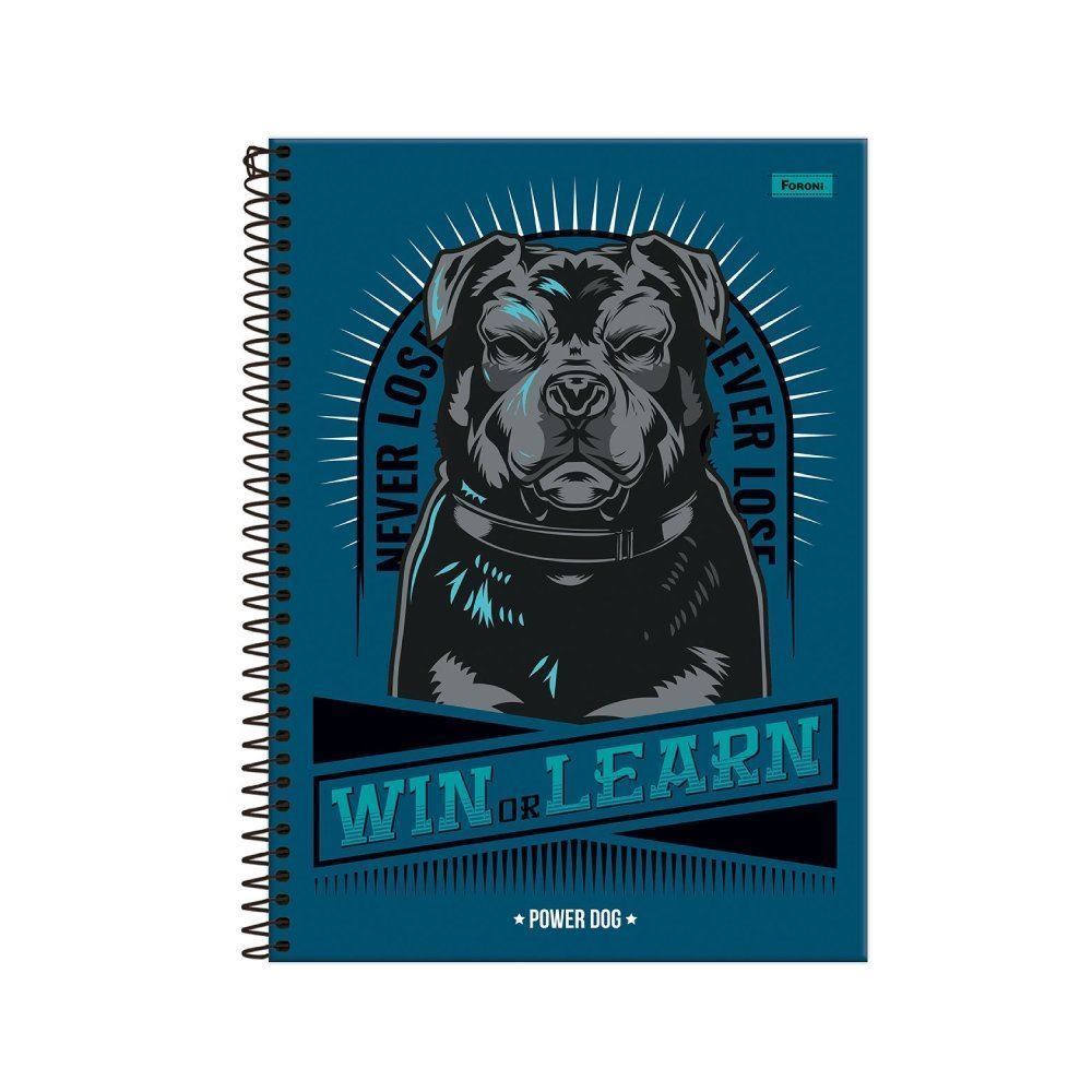 Caderno Universitário Power Dog 10 Matérias Foroni - Sortido
