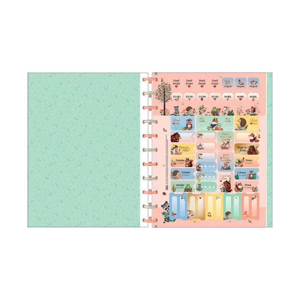 Caderno Universitário Tilidisco 10 Matérias Loveland Tilibra - 160 Folhas 