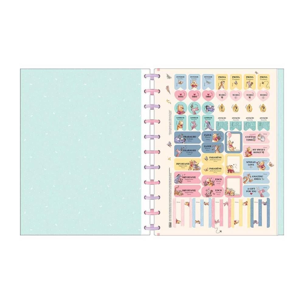 Caderno Universitário Tilidisco Pooh 160 Folhas Tilibra - 10 Matérias
