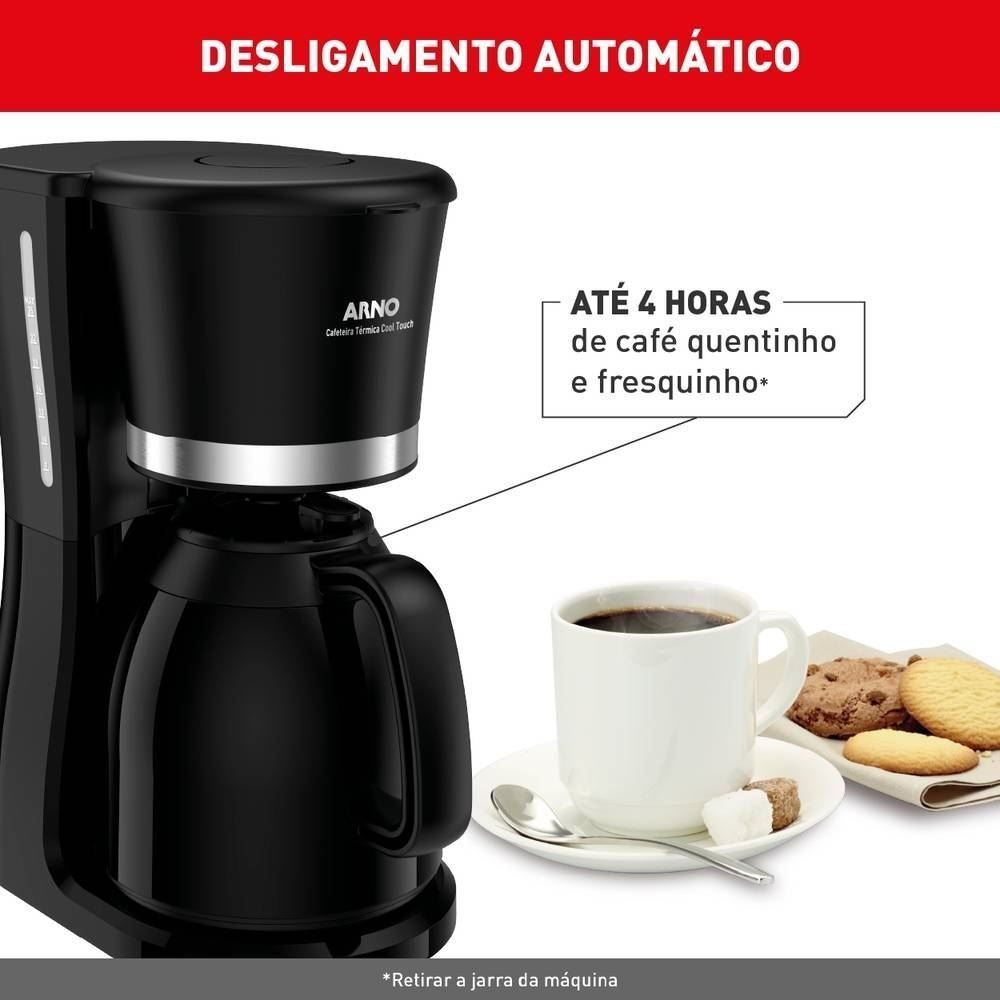 Cafeteira Elétrica Arno Cool Touch Preta 1 Litro CFCT