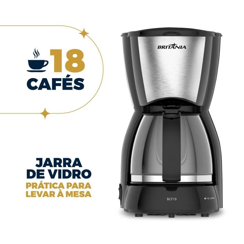 Cafeteira Elétrica Britânia 18 Cafezinhos BCF19A