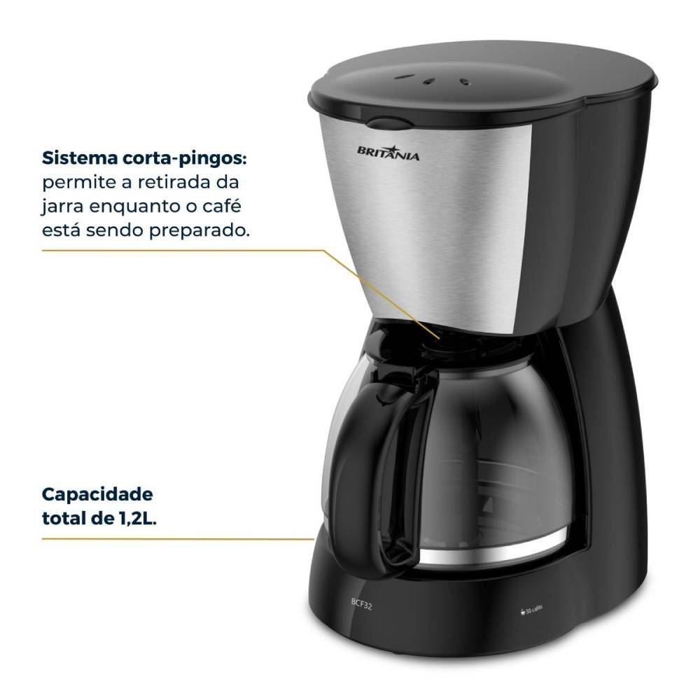 Cafeteira Elétrica Britânia 30 Cafezinhos BCF32