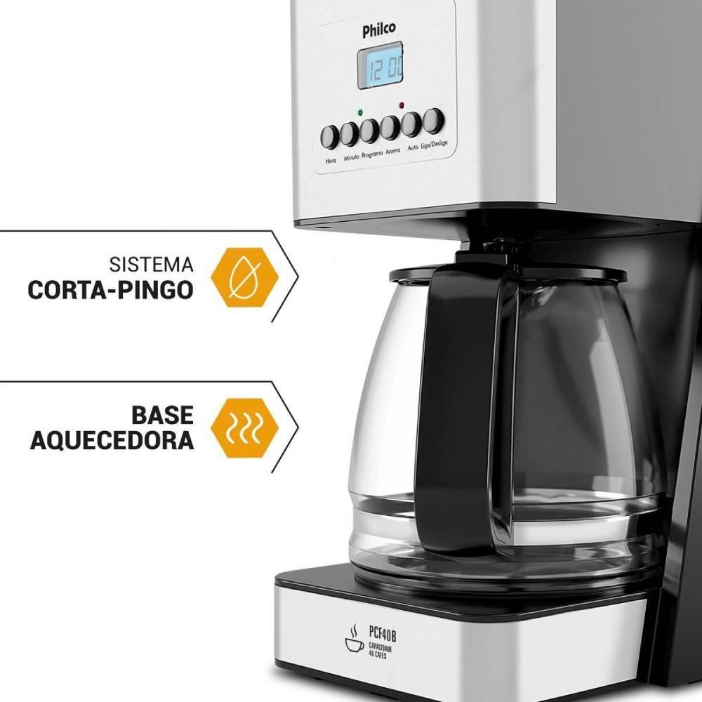 Cafeteira Elétrica Digital Philco 40 Cafezinhos PCF40B