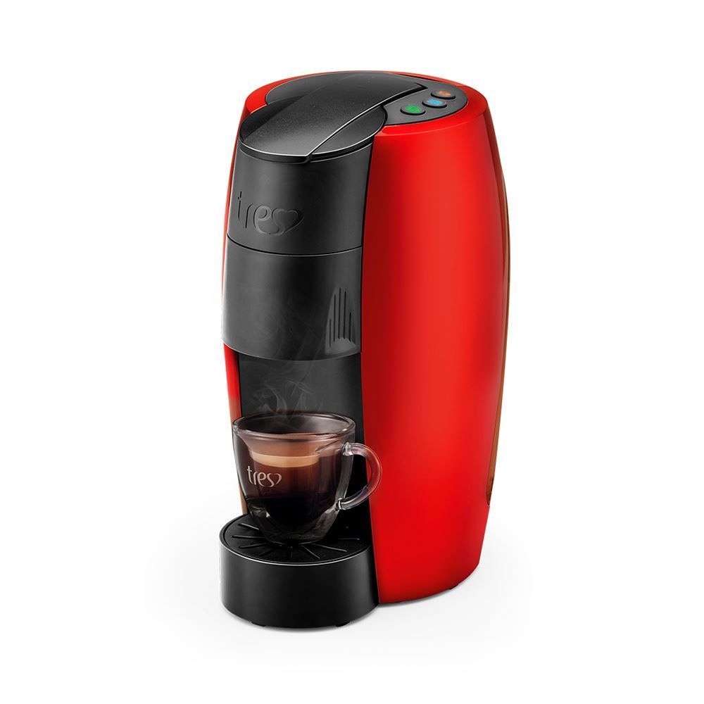 Cafeteira Expresso TRES LOV Vermelha 3Corações