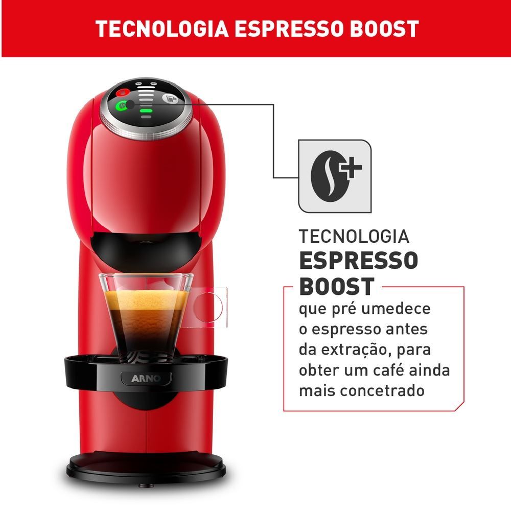 Cafeteira Arno Dolce Gusto Genio S Plus Vermelha DGS3