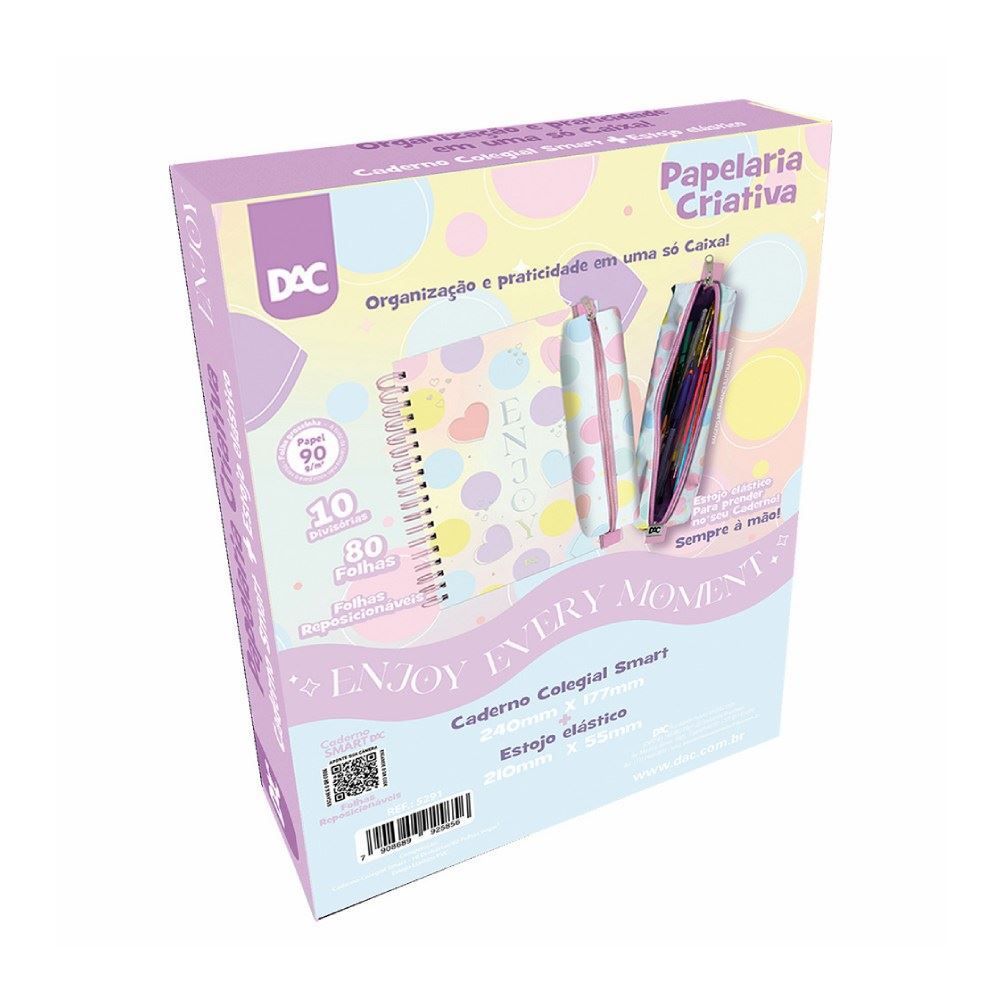 Caixa Criativa Enjoy Caderno Smart Colegial e Estojo - DAC