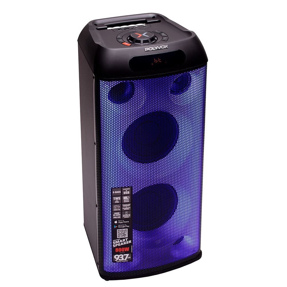 Caixa De Som Acústica Polyvox 800W Bluetooth Xt660t - Bivolt