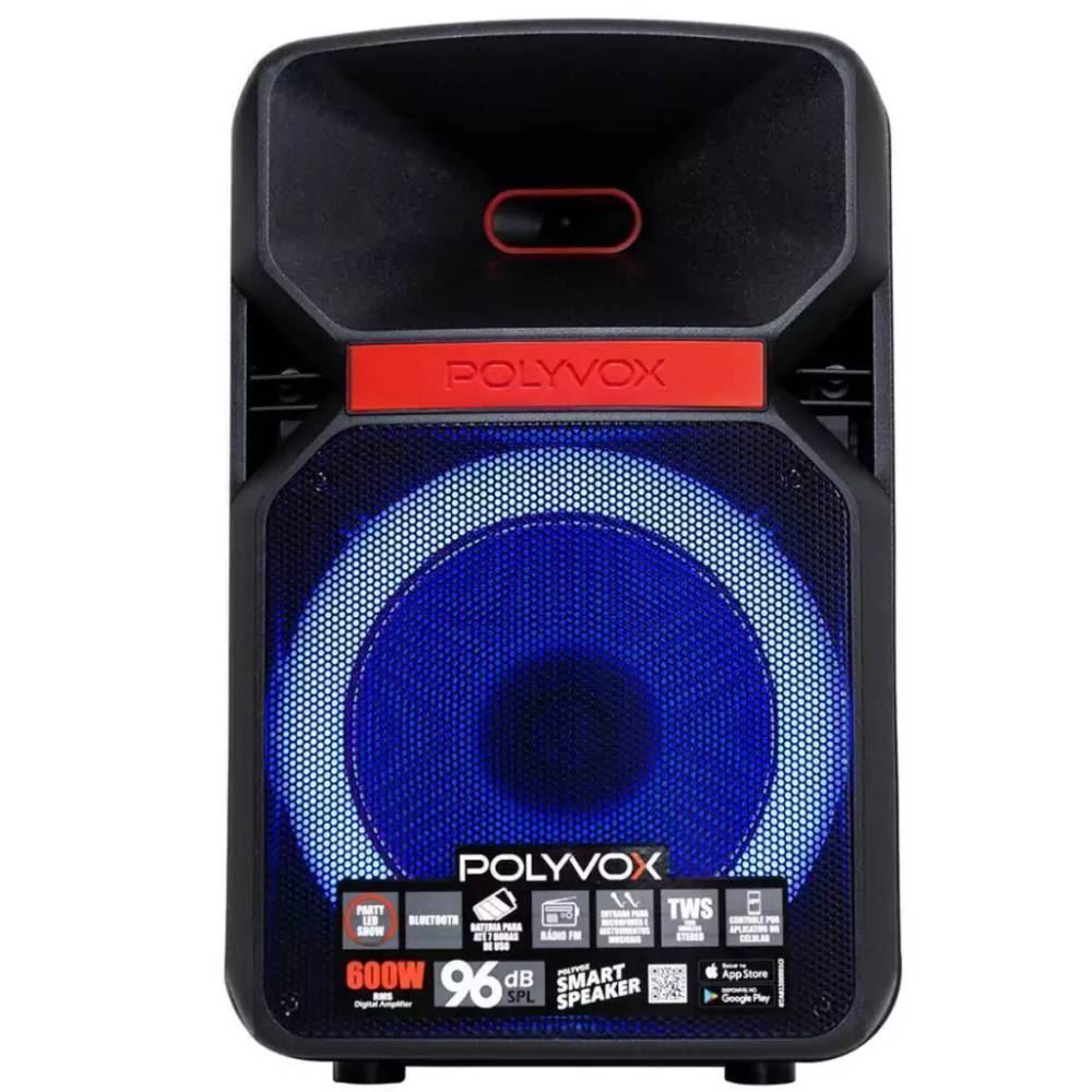 Caixa De Som Acústica Polyvox Xc812 600W