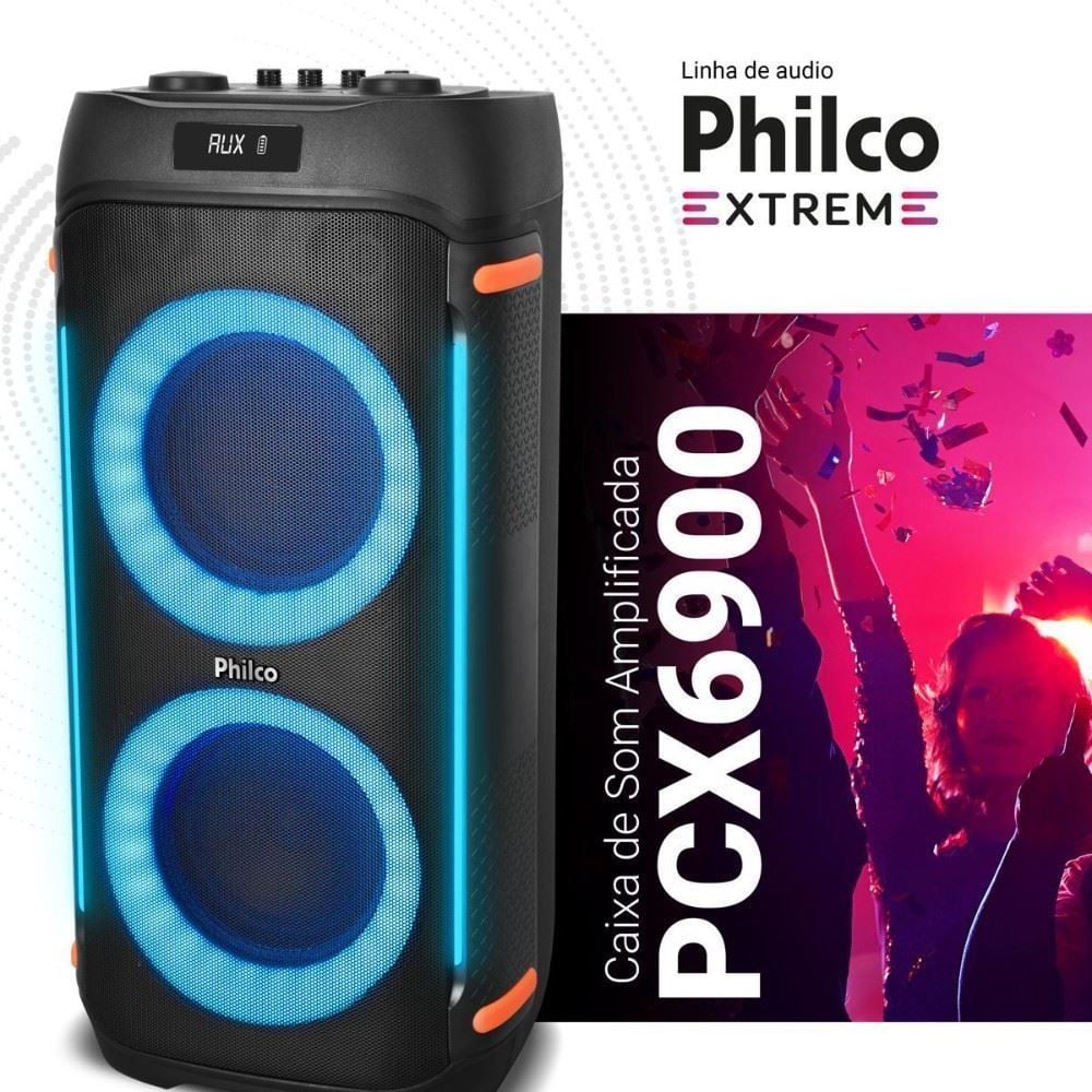 Caixa de Som Amplificada Philco Ex Bass 1200W Pcx6900