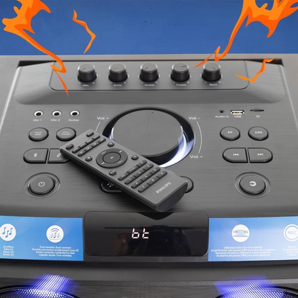 Caixa de Som Bluetooth Philips Party Speaker 2400W Tax5509