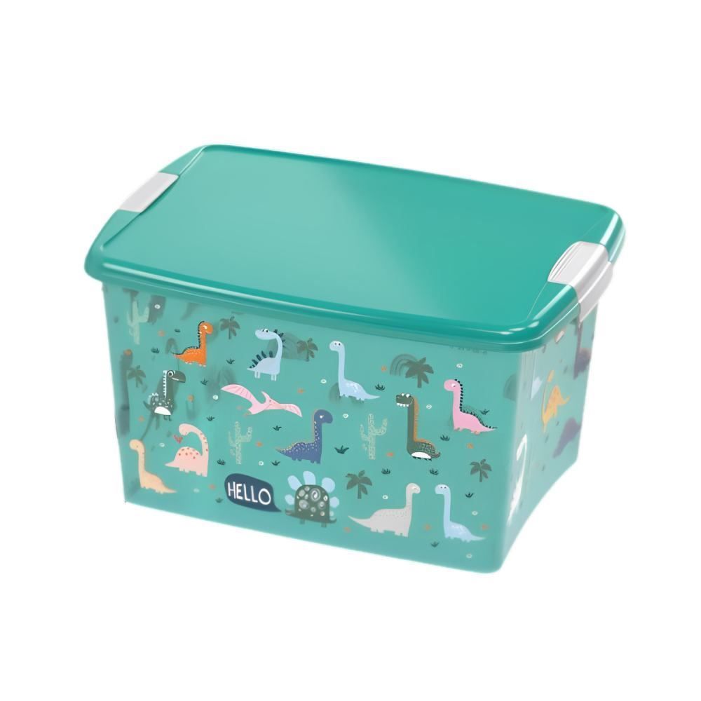 Caixa Organizadora Decorada Dino Plasútil - 19,8 Litros