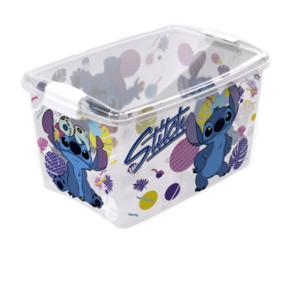 Caixa Organizadora Decorada Stitch Plasútil 19 Litros - Stitch