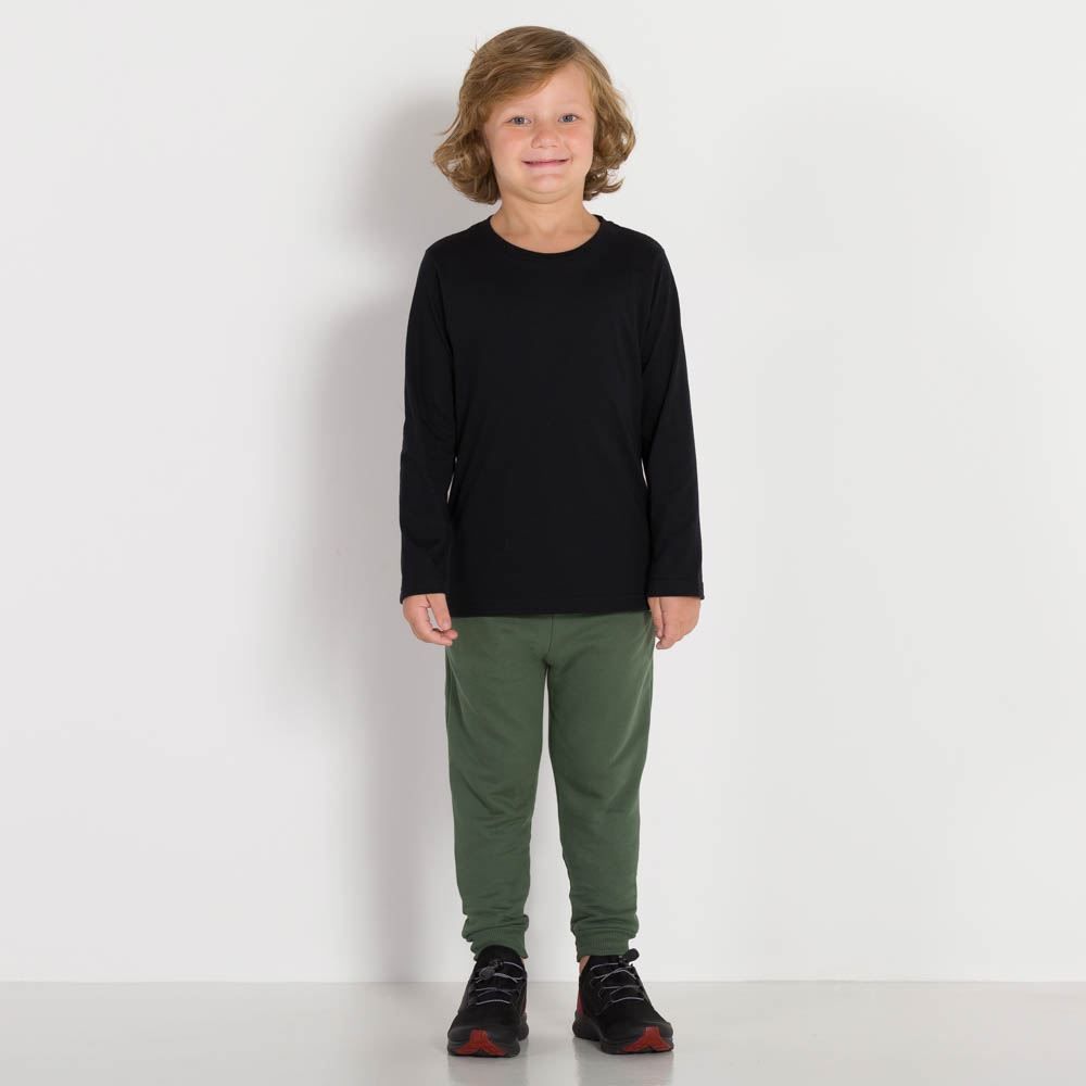 Calça 4 a 10 anos Moletom Felpado Hot Dog