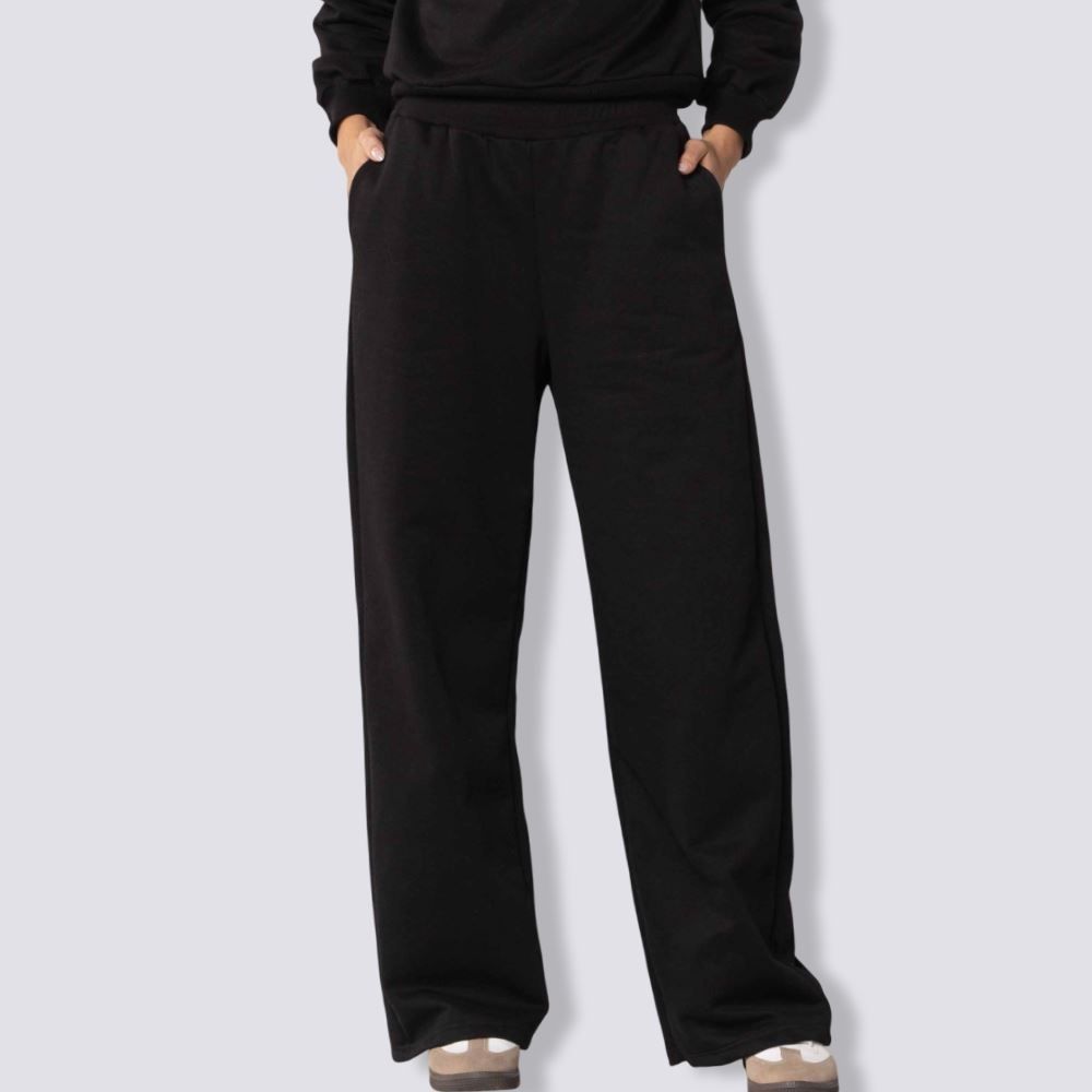 Calça Feminina Wide Leg De Moletom Patricia Foster