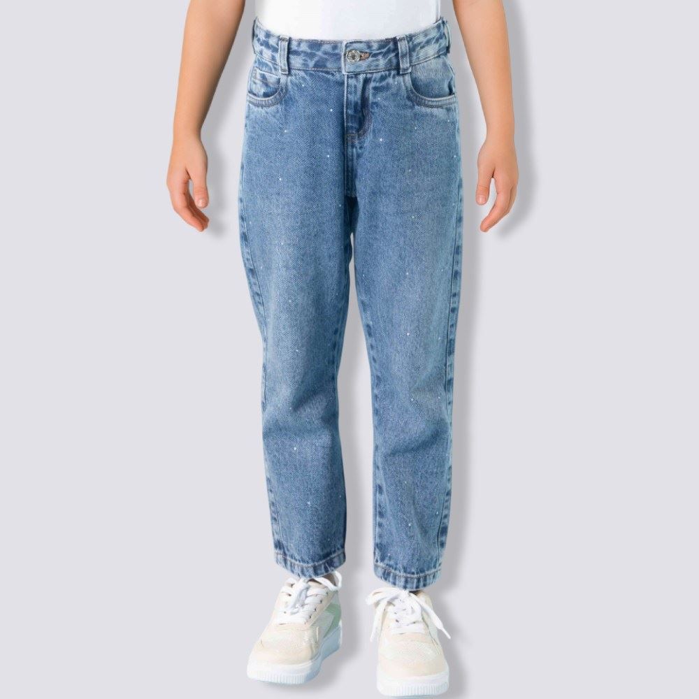 Calça Jeans Infantil Feminina Mom 4 a 10 Anos Marmelada