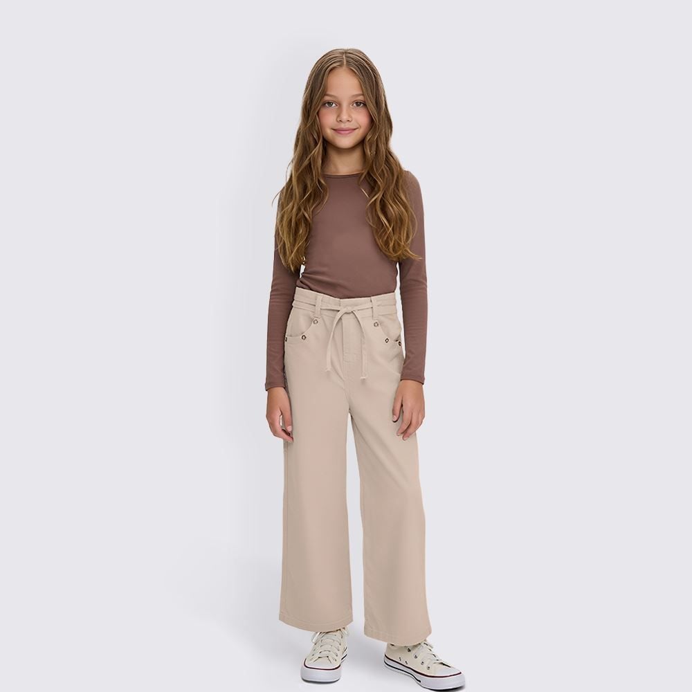 Calça Wide Leg Infantil Menina 4  a 10 Anos Marmelada