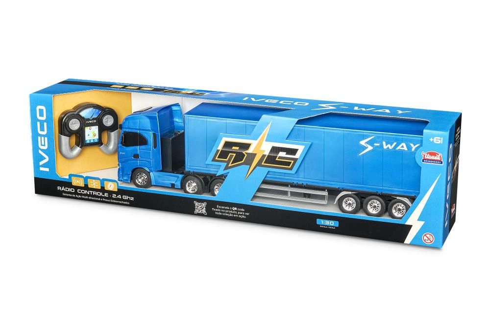  Caminhão  Iveco Controle Remoto Baú S-Way - Usual Brinquedos